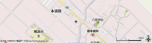 千葉県山武市本須賀973周辺の地図