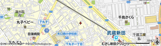 東京都大田区下丸子1丁目9周辺の地図