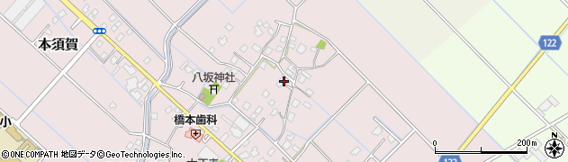 千葉県山武市本須賀1417周辺の地図