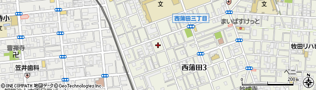 東京都大田区西蒲田3丁目3周辺の地図