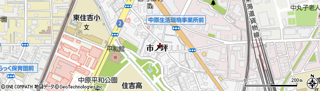 神奈川県川崎市中原区市ノ坪210周辺の地図