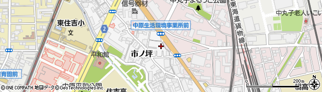 神奈川県川崎市中原区市ノ坪197周辺の地図