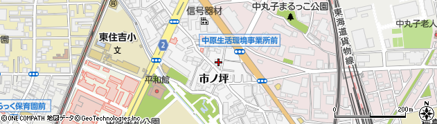 神奈川県川崎市中原区市ノ坪192周辺の地図