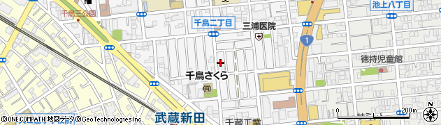 東京都大田区千鳥2丁目20周辺の地図