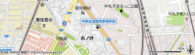 神奈川県川崎市中原区市ノ坪178周辺の地図
