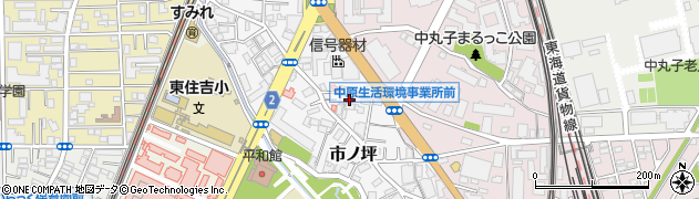 神奈川県川崎市中原区市ノ坪183周辺の地図