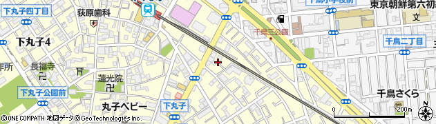 東京都大田区下丸子1丁目3周辺の地図