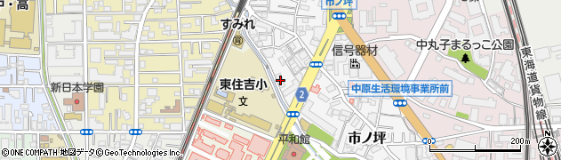 神奈川県川崎市中原区市ノ坪231周辺の地図