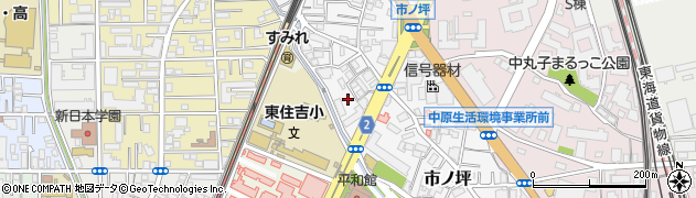神奈川県川崎市中原区市ノ坪230周辺の地図
