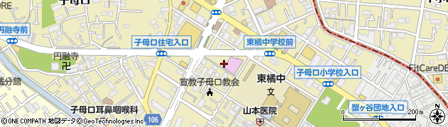 神奈川県川崎市高津区子母口周辺の地図
