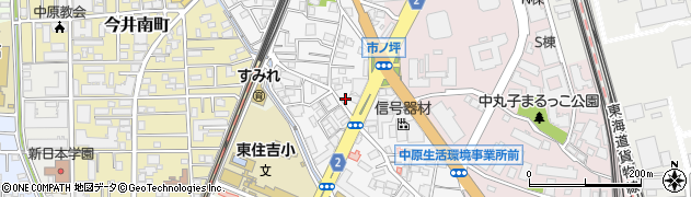 神奈川県川崎市中原区市ノ坪152周辺の地図