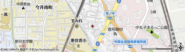 神奈川県川崎市中原区市ノ坪118周辺の地図