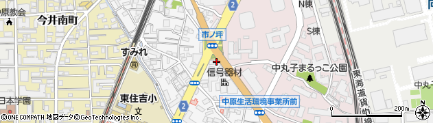 神奈川県川崎市中原区市ノ坪147周辺の地図