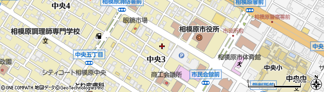 神奈川県相模原市中央区中央3丁目7-13周辺の地図