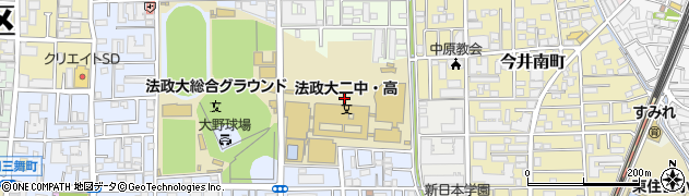 法政大学第二高等学校周辺の地図