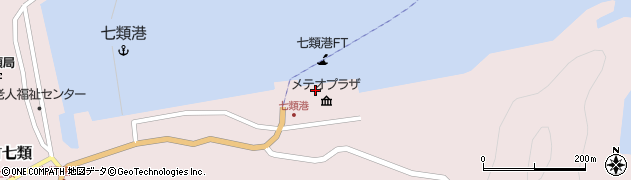 七類港旅客船発着所（隠岐汽船）周辺の地図
