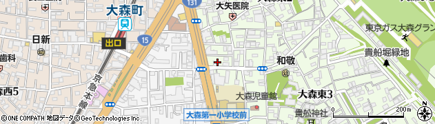 東京都大田区大森東2丁目23周辺の地図