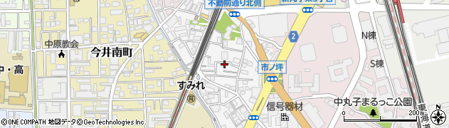 神奈川県川崎市中原区市ノ坪89周辺の地図
