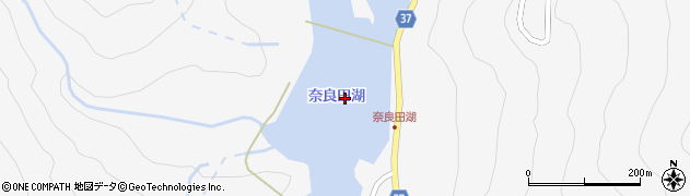 奈良田湖周辺の地図