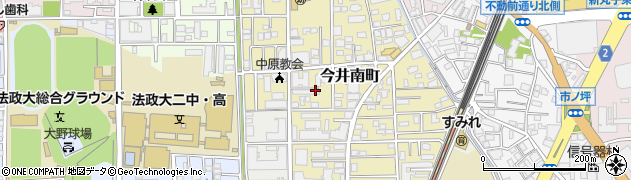 神奈川県川崎市中原区今井南町周辺の地図