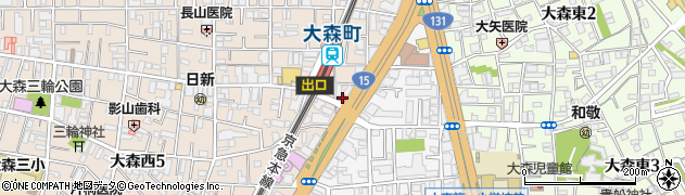 すき家大森町駅前店周辺の地図