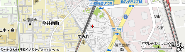 神奈川県川崎市中原区市ノ坪90周辺の地図