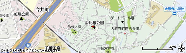 大巌寺町中比与公園周辺の地図