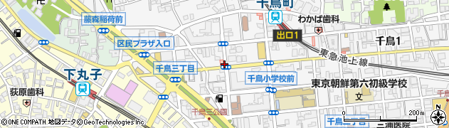 東京都大田区千鳥3丁目周辺の地図