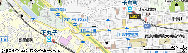 東京都大田区千鳥3丁目13周辺の地図