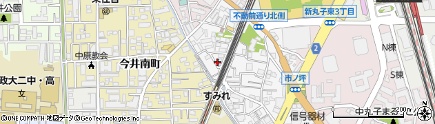 神奈川県川崎市中原区市ノ坪81周辺の地図