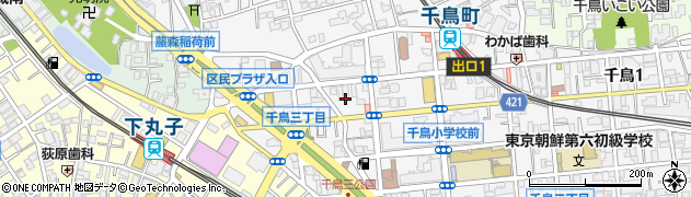 東京都大田区千鳥3丁目14周辺の地図