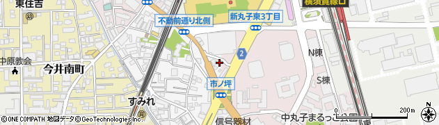 神奈川県川崎市中原区市ノ坪129周辺の地図