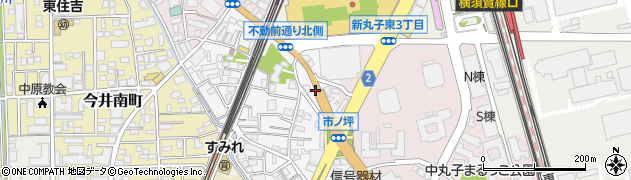 神奈川県川崎市中原区市ノ坪127周辺の地図