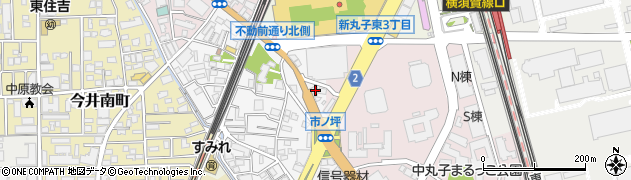 神奈川県川崎市中原区市ノ坪128周辺の地図