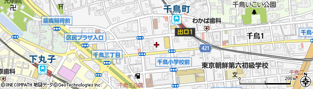 東京都大田区千鳥3丁目15周辺の地図