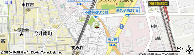 神奈川県川崎市中原区市ノ坪47周辺の地図