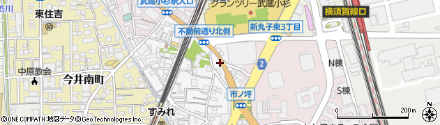 神奈川県川崎市中原区市ノ坪451周辺の地図