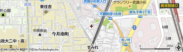 神奈川県川崎市中原区市ノ坪60周辺の地図