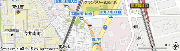 神奈川県川崎市中原区市ノ坪449周辺の地図