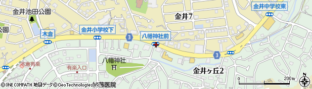八幡神社前周辺の地図
