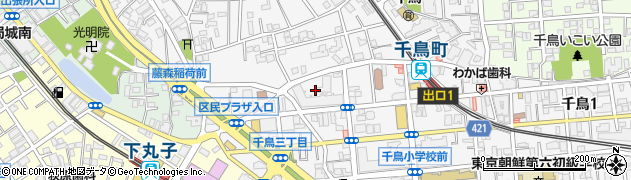 東京都大田区千鳥3丁目8周辺の地図