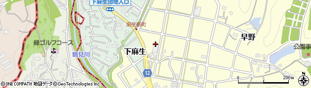 神奈川県川崎市麻生区早野204周辺の地図