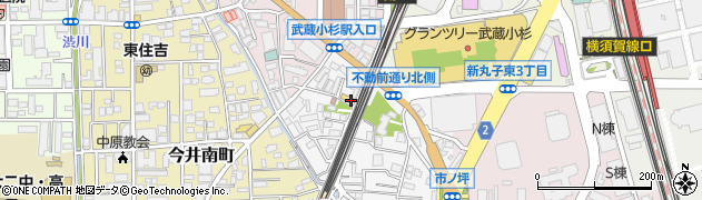 神奈川県川崎市中原区市ノ坪36周辺の地図