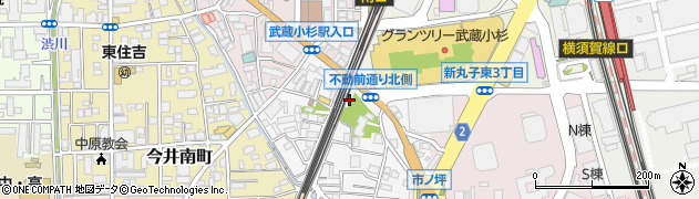 神奈川県川崎市中原区市ノ坪43周辺の地図