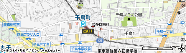 東京都大田区千鳥1丁目3周辺の地図