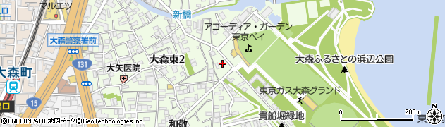 東京都大田区大森東2丁目28周辺の地図