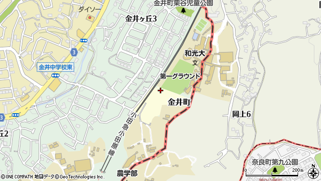 〒195-0071 東京都町田市金井町の地図