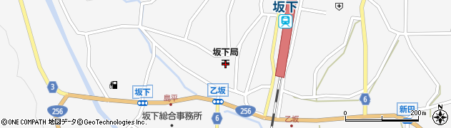 坂下郵便局周辺の地図