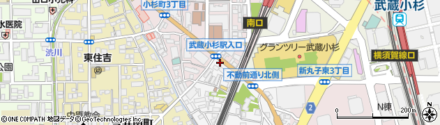 神奈川県川崎市中原区市ノ坪30周辺の地図