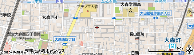 東京都大田区大森西周辺の地図
